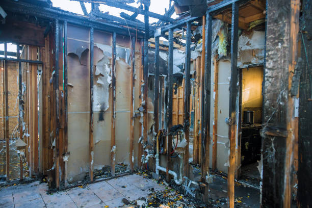 Professional Fire Damage Removal technician working in Shelby, OH